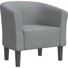 vidaXL Club Chair, Armchair with Padded Seat, Armrests, Cocktail Chair with Wooden Frame, Lounge Chair, Recliner Chair, Upholstered Chair, Light Grey Fabric