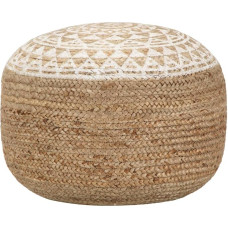 vidaXL Pouf Seat Pouf Seat Stool Footstool Footstool Ottoman Footstool Footstool Handmade White 40 x 30 cm Jute