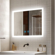 Bathroom Mirror with Lighting Dimmable Cool White Warm White with Memory Function 60 x 50 50 x 60 cm LED Bathroom Mirror with Touch Switch Anti-Fog Bathroom Mirror Horizontal Vertical