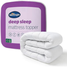 Silentnight Deep Sleep Mattress Topper, Polyester-Cotton, White, Single