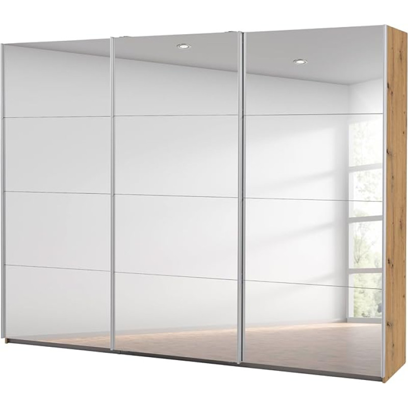 rauch möbelwerke gmbh Caracas Sliding Door Wardrobe, Engineered Wood, Oak Artisan, 271 x 210 x 62 cm