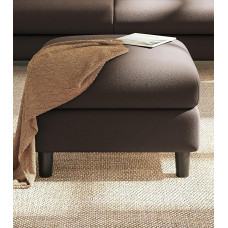 Welzona Stool with Storage Space, Teddy Seat, Tool-Free Furnishings, Foot Stool, All-Wood Upholstered Stool, 68 cm Couch Stool, Living Room, Ottoman, Footstool, Seat Box, Seat Chest, Footstool, Brown