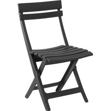 Grosfillex Miami Foldable Chair, Charcoal, 42 x 9 x 93 cm