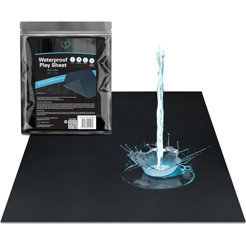 Waterproof Flat Play Towel Black 79