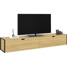IDMarket - 6ft Detroit 2 Door Industrial Hanging TV Stand