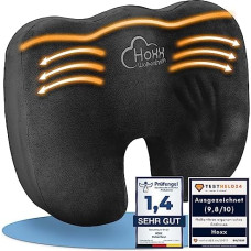 Hoxx ® Wolkenthron Orthopaedic Seat Cushion - Ergonomic Seat Cushion for Office Chair, Coccyx Relief, Promotes Ideal Posture, Seat Ring for Comfort (55-95 kg) - Coccyx Cushion