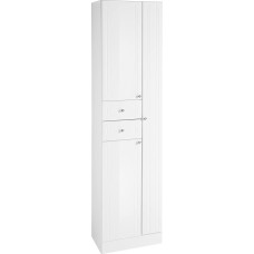 Pelipal Quickset 955 Bathroom Cabinet High Gloss White 50 cm Wide Tall Cabinet with 3 Doors, 2 Drawers and 2 Shelves