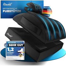 fitwohl - Ergonomic Footrest Desk with Foot Pocket - Height-Adjustable Footstool - Footrest Non-Slip for Office Accessories Home Office - Footstool - Foot Cushion - Footrest