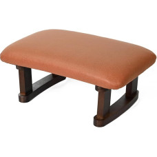Coolcapis Kleine Fußbank mit verstellbarer Fußstütze (Orange)