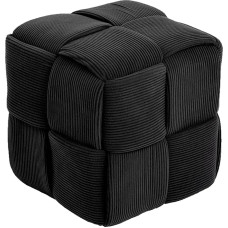 Cmishe Ottoman Footrest Soft and Comfortable Ottoman Square Cord Woven Design Sofa Stool