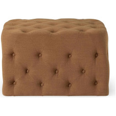 Maven Lane Henry Traditional Ottoman in Clay Upholstery