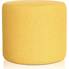 Deshome Venus Diameter 50 cm - Pouf Footstool Round Sofa Puff for Living Room Bedroom Smurf for Sitting (Sun Yellow)