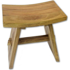 Kinaree Japan Teak Stool Suzie - 41 cm Teak Stool with Curved Seat - Also Suitable as a Bathroom Stool or Footstool