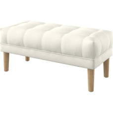 Furninero - Refined Upholstered Bench, Stool Seat Rest, Bed Stool, Ottoman, Rounded Legs, 100 cm Wide, Majestic Velvet Cream Fabric (Light Cleaning), Ecru