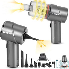 WADEO 15000PA juhtmeta multifunktsionaalne pihuimeja, 3-in-1 auto tolmuimeja harjadeta mootori ja roostevabast terasest filtriga, kaasaskantav märg/kuiv tolmuimeja autosse, koju, kontorisse (hõbedane)