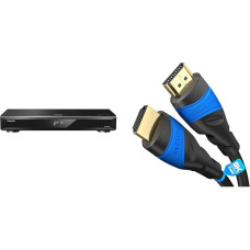 Panasonic DMR-UBS90EGK Ultra HD Blu-ray Recorder & KabelDirekt - 2 m - 4K HDMI kaabel (4K@120Hz ja 4K@60Hz vaatemängulise Ultra HD elamuse jaoks - ühildub HDMI 2.0/1.4, must)