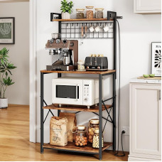 Pagaririiul pistikupesaga, köögiriiulid, mikrolaineahjualus traatvõrguga ja 10 konksuga, 4 korrust, kohvialus (27,5