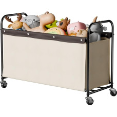 StorageWorks Mänguasjakast ratastega, lastetoa mänguasjade hoiukast, lastetoa mänguasjade hoiukast, mänguasjade kirst lastetoas, beež