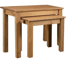 Homgoday pesitsuslauad 2 tk tahke mänd puidust Panama Range pesitsev kohvilaud Diivan aktsent End Side Nest of Table Set elutuba magamistuba mööbel diivan hoiulaud