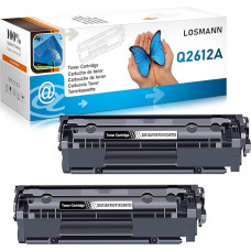 LOSMANN 2 x toonerikassettid ühilduvad Q2612A 12A FX9 FX10 CAN703 jaoks HP Laserjet 1010 1012 1015 1018 1020 1022 1022N 1022NW 3015 3015AIO 3020 3020AIO 3020 3020AIO 3020 3020AIO 3020 030 3 030AIO 3050 3050Zga.