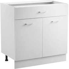 VEVOR valge aluskapp köögikapp koos sahtlitega (800 x 475 x 816 mm) Sahtlite aluskapp, kokkupandav kapp koos pehmelt sulguvate ustega ja reguleeritava riiuliga, kodukontorisse.