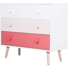 HOMCOM laste puidust kapp, roosa, 90 x 42 x 80 cm