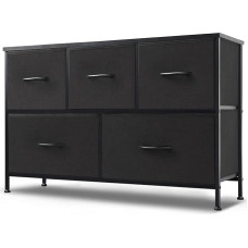 DUMOS sahtlitega kapp - kapp ja sahtlid magamistuppa, kapp 5 sahtliga, kangast kapp tugeva terasraamiga, ideaalne magamistuppa, elutuppa