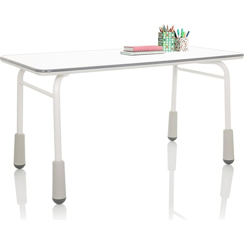 hjh OFFICE Kid GRO T 653753 Laste töölaud reguleeritava kõrgusega 120 x 60 cm Valge / Hall