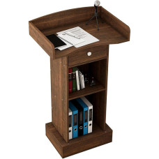 PROUH Poodium Stand for Classroom, Church Pulpit, Lecterns Podiums, Portable Podium Desk koos laia tõstetud lugemispinnaga koolide kontoritele (Brown)