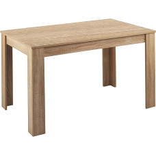 byLIVING Nepal Dining Room Table / Sonoma Oak Look Light Brown / Compact Kitchen Table 140 cm Wide / Melamine Resin Coated Dining Table / 18 mm Thick Table Top / 140 x 80 x H 75 cm