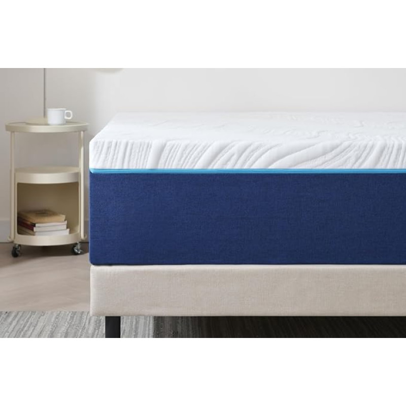 Hiimgo 7-Zone Cold Foam Mattress, 21 cm Height 180 x 200 cm, Hardness 3 & 4 (H3 & H4), Ergonomic Mattress, Breathable Rolled Mattress with Removable Fabric Cover