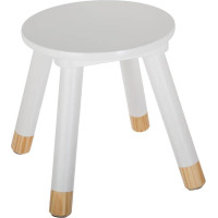 Atmosphera Wooden stool children - Colour WHITE