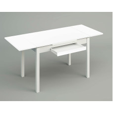 ASTIMESA White Laminated Metal Kitchen Table 100 x 60 cm