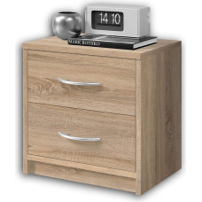 Stella Trading PEPE Bedside Table, White – Simple Bedside Cabinet with One Drawer, Suitable for Any Bed & Bedroom – 39 x 41 x 28 cm (W x H x D)