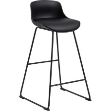 AC Design Furniture 85087 Tille Bar Stool, Leatherette, L: 49 x W: 43 x H: 94 cm, 2 Pieces, Black