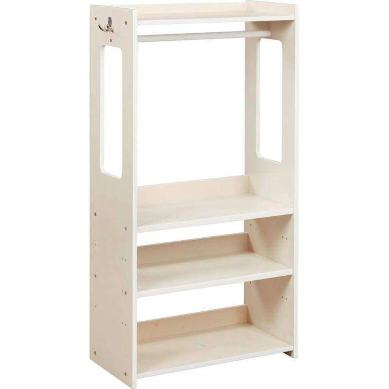 ECR4Kids TrendiTot Children's Clothes Rack, White Wash