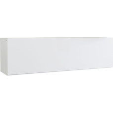 Composad Mundi Wall Cupboard with 1 Flap, Modern and Elegant Living Room Furniture (W x H x D) 123 x 35.7 x 28.5 cm, Painted White, Made in Italy