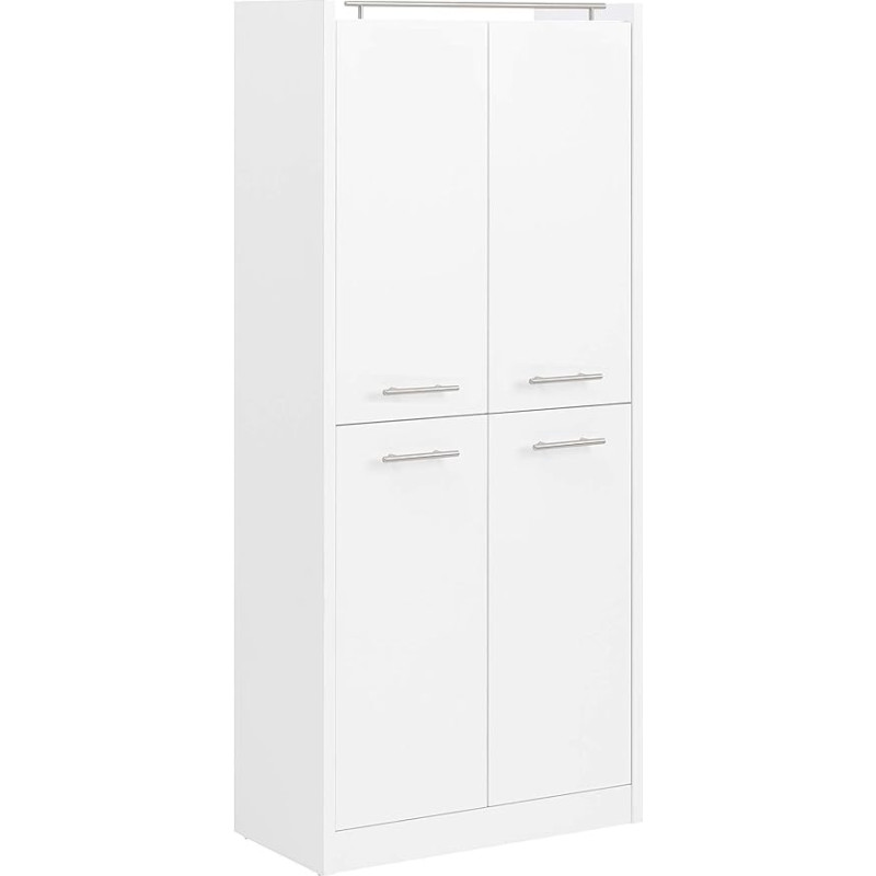 Schildmeyer Trent 701611 Tall Cupboard 70.7 x 35 x 157.5 cm Matt White