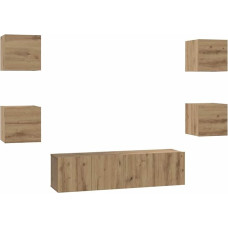 vidaXL Wall Shelf - Rustic Wall Mounted Shelving Unit for Indoor and Garage Rectangular, Space Saving and Large Storage Space