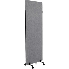 hjh OFFICE FLEXMIUT 891007 Mobile Acoustic Divider Single 177 x 60 cm Fabric Dark Grey Room Divider Centre Panel with Wheels and Gliders
