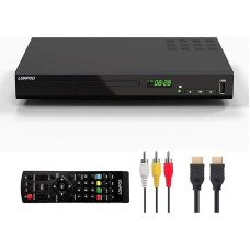 HD Blu-ray mängija, kompaktne Bluray mängija HDMI 1080P DVD mängija HDMI väljundiga / AV väljund / koaksiaalväljundiga, USB sisend, toetab kõiki DVD-sid ja piirkonda B / 2 Blue Ray Disc