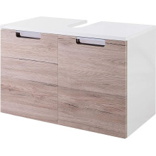 Schildmeyer Rilana 130516 Vanity Unit 46.5 x 65 x 35 cm White Gloss / Oak Sanremo Decor