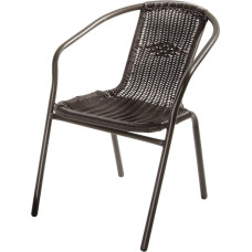 VERDELOOK Ios Chair with Metal Frame, Seat and Backrest in Polyrattan, 53 x 70 x 75 cm