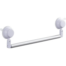 Gedy Vesuvio Extendible Suction Cup Towel Holder, White, 30-53 cm