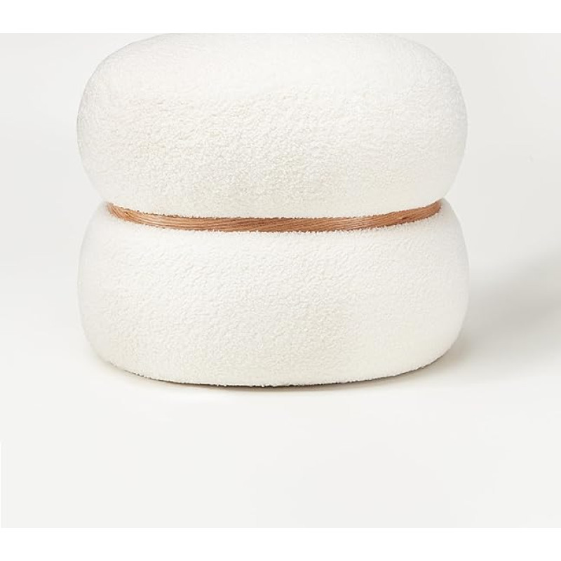 Chic Ambiente Stockholm Pouf, Teddy Pouf, Trendy Stool for Your Home with Stylish Design