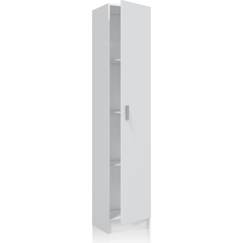 Multi Narrow White Universal Utility Storage Cupboard 1P By furniturefactor