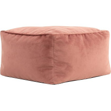 Icon Amara Stool, Pink, Fluffy Velvet Fabric, Velvet Bean Bag, Pouf Stool with Filling, Footstool for the Living Room, Decorative Living Room