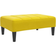 vidaXL Footstool, Stool for Living Room, Bedroom, Ottoman, Ottoman, Modern, Yellow Velvet