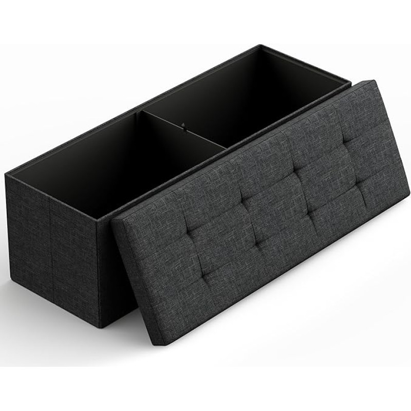 Lifetime Home Aufbewahrungsbank Ottomane (109,2 cm, Schwarz)