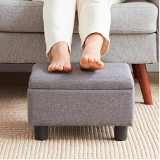 BAKSEA Small Footstool Ottoman Footstool Upgrade Small Footstool Ottoman with Storage Non-Slip Rectangle Footrest Stool for Couch Desk Office Living Room Bedroom